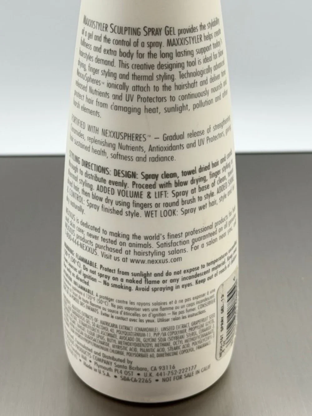 NOS - Nexxus Maxxistyler Sculpting Spray Gel – 400ml/13.5 oz